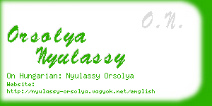 orsolya nyulassy business card